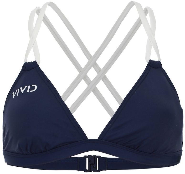 VIVID Bikinový top  tmavomodrá / prírodná biela