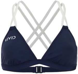 VIVID Bikinový top  tmavomodrá / prírodná biela
