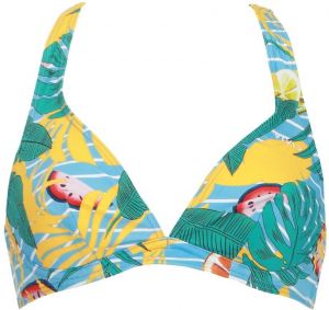 VIVID Bikinový top  svetlomodrá / žltá / červená