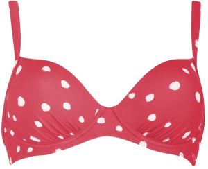 VIVID Bikinový top  červená / šedobiela