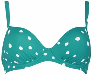 VIVID Bikinový top  tyrkysová / prírodná biela
