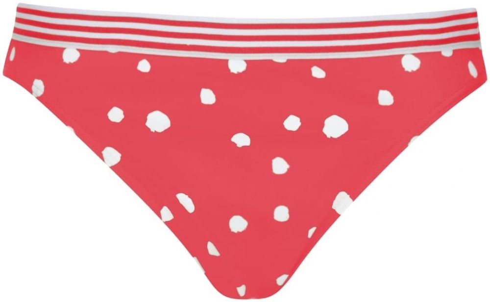 VIVID Bikinové nohavičky  červená / šedobiela