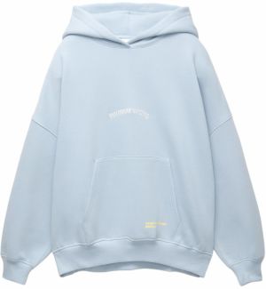 Pull&Bear Mikina  svetlomodrá / šedobiela