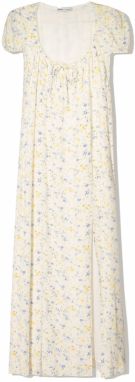 Bershka Letné šaty  nebielená / modrá / tmavožltá / olivová