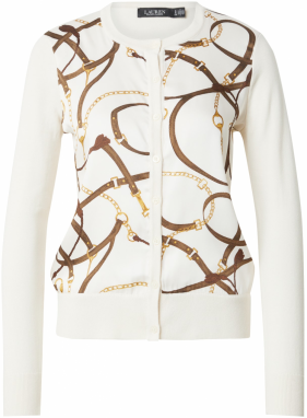 Lauren Ralph Lauren Kardigán  krémová / hnedá / zlatá