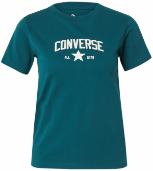 CONVERSE Tričko 'RETRO SPORT'  petrolejová / biela