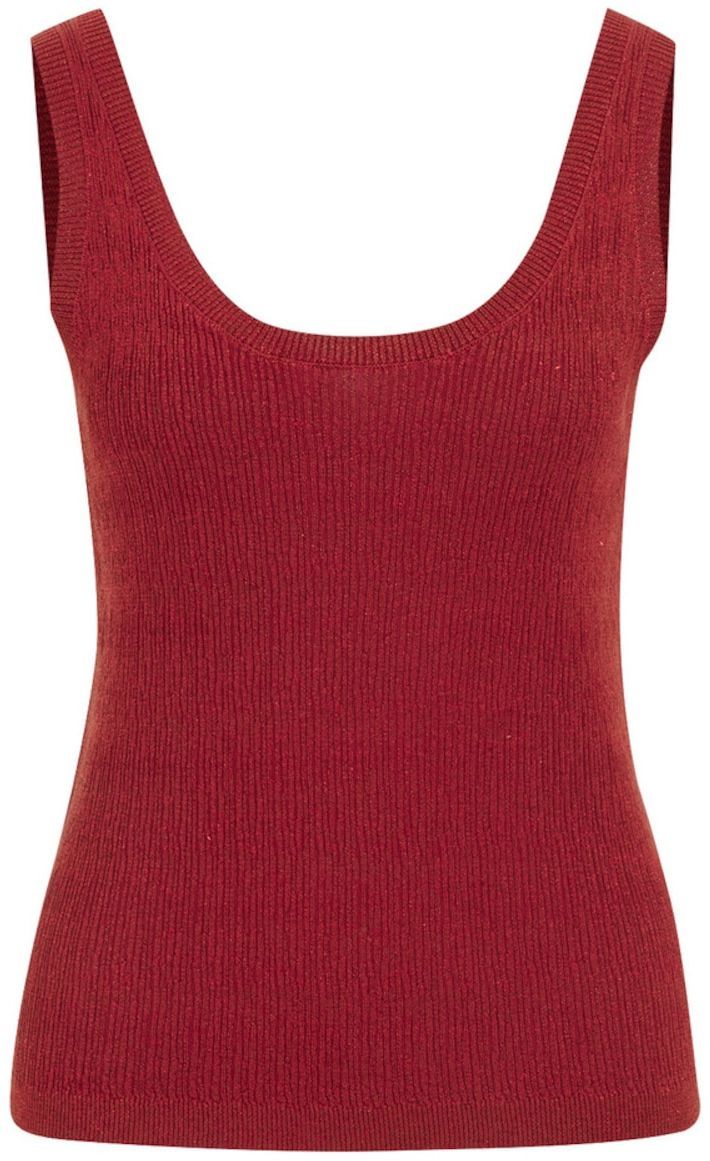 WE Fashion Vyšívaný top  ohnivo červená
