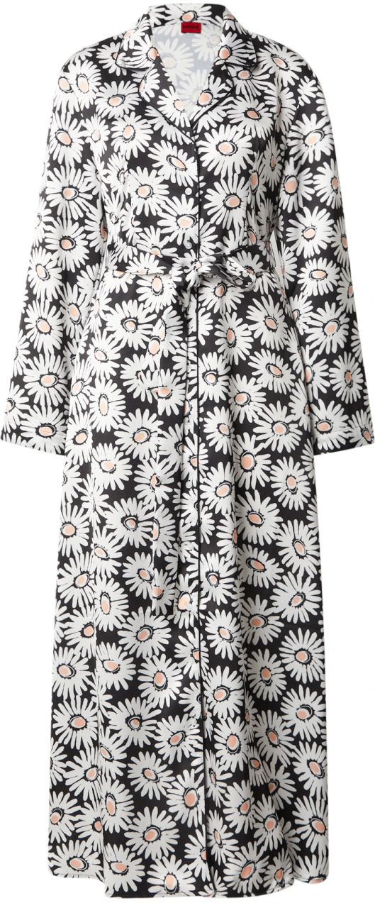 HUGO Šaty 'Kasmeri-1'  broskyňová / čierna / biela