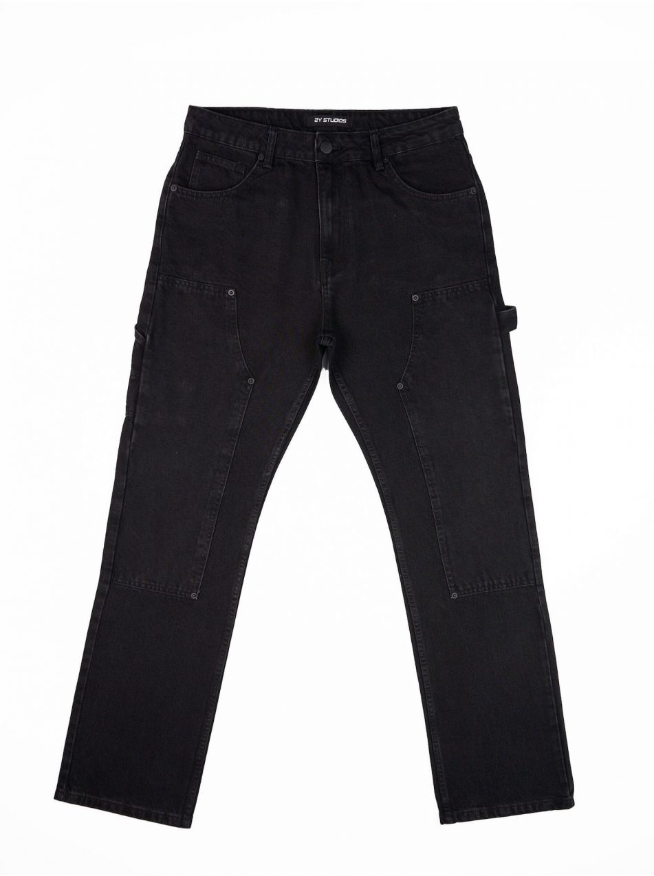 2Y Studios Rifľové kapsáče 'Haldor'  čierny denim