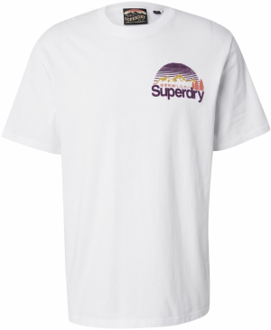 Superdry Tričko 'Great Outdoors'  žltá / tmavofialová / oranžová / biela