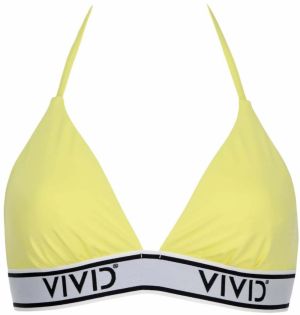 VIVID Bikinový top 'Mix&Match'  citrónová / čierna / biela