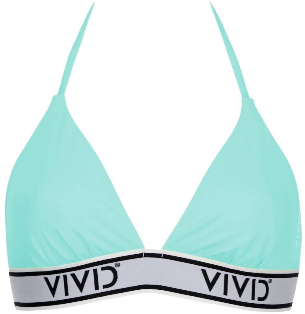 VIVID Bikinový top  vodová / čierna / biela