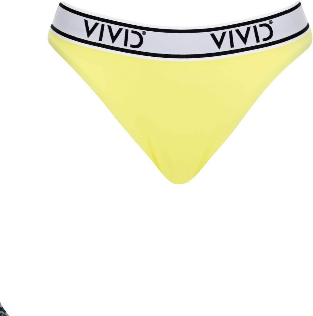 VIVID Bikinové nohavičky 'Mix&Match'  citrónová / čierna / biela