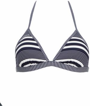 VIVID Bikinový top 'Mix&Match'  námornícka modrá / biela