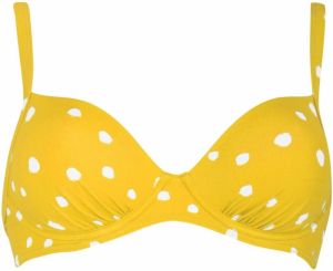 VIVID Bikinový top  žltá / šedobiela