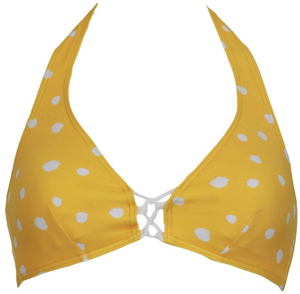 VIVID Bikinový top  žltá / šedobiela
