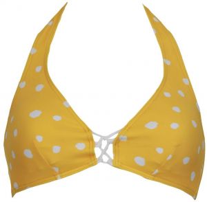 VIVID Bikinový top  žltá / šedobiela