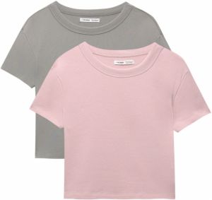 Pull&Bear Tričko  sivá / staroružová
