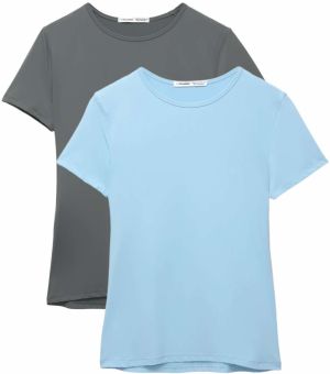 Pull&Bear Tričko  svetlomodrá / tmavosivá