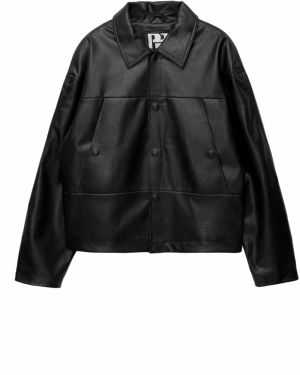 Pull&Bear Prechodná bunda  čierna