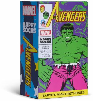 Happy Socks Ponožky 'Marvel Avengers'  modrá / žltá / zelená / fialová / ružová / čierna
