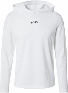 BOSS Funkčné tričko 'Scott'  čierna / biela