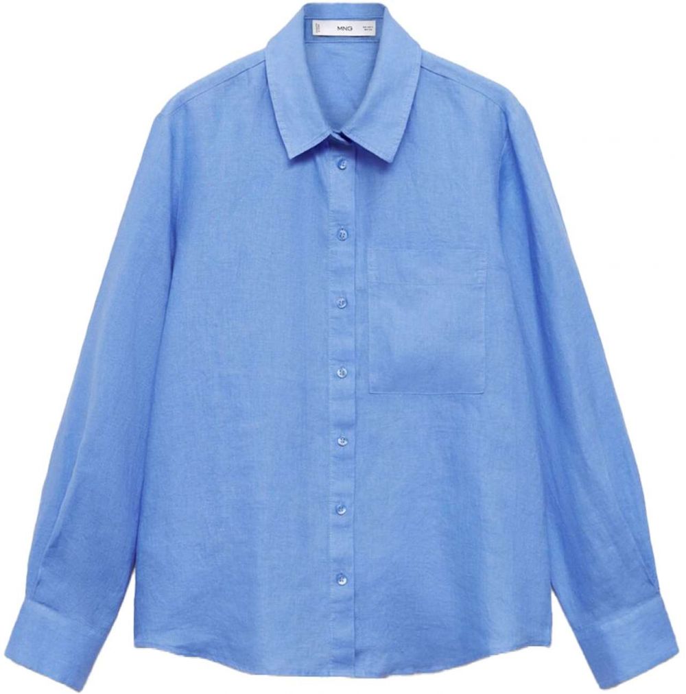 MANGO Blúzka  modrá denim