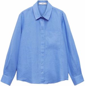 MANGO Blúzka  modrá denim
