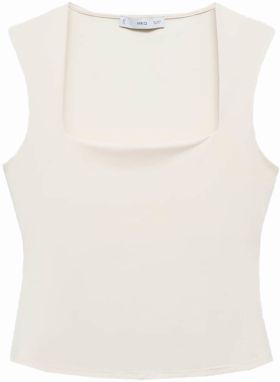 MANGO Top 'RAYO'  šedobiela
