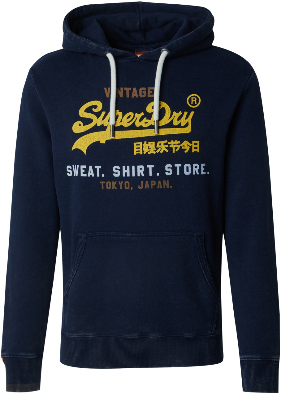 Superdry Mikina 'Cali'  námornícka modrá / okrová / zlatá žltá / biela