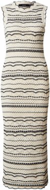 VERO MODA Pletené šaty  béžová / čierna