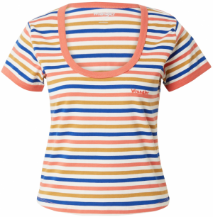 WRANGLER Tričko 'SCOOP NECK RINGER TEE'  ultramarínová / horčicová / lososová / biela
