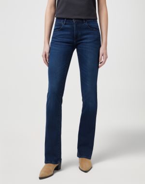 WRANGLER Džínsy 'BOOTCUT'  námornícka modrá