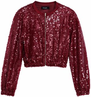 Desigual Tepláková bunda  burgundská