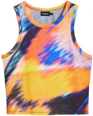 Desigual Top  modrá / námornícka modrá / žltá / oranžová