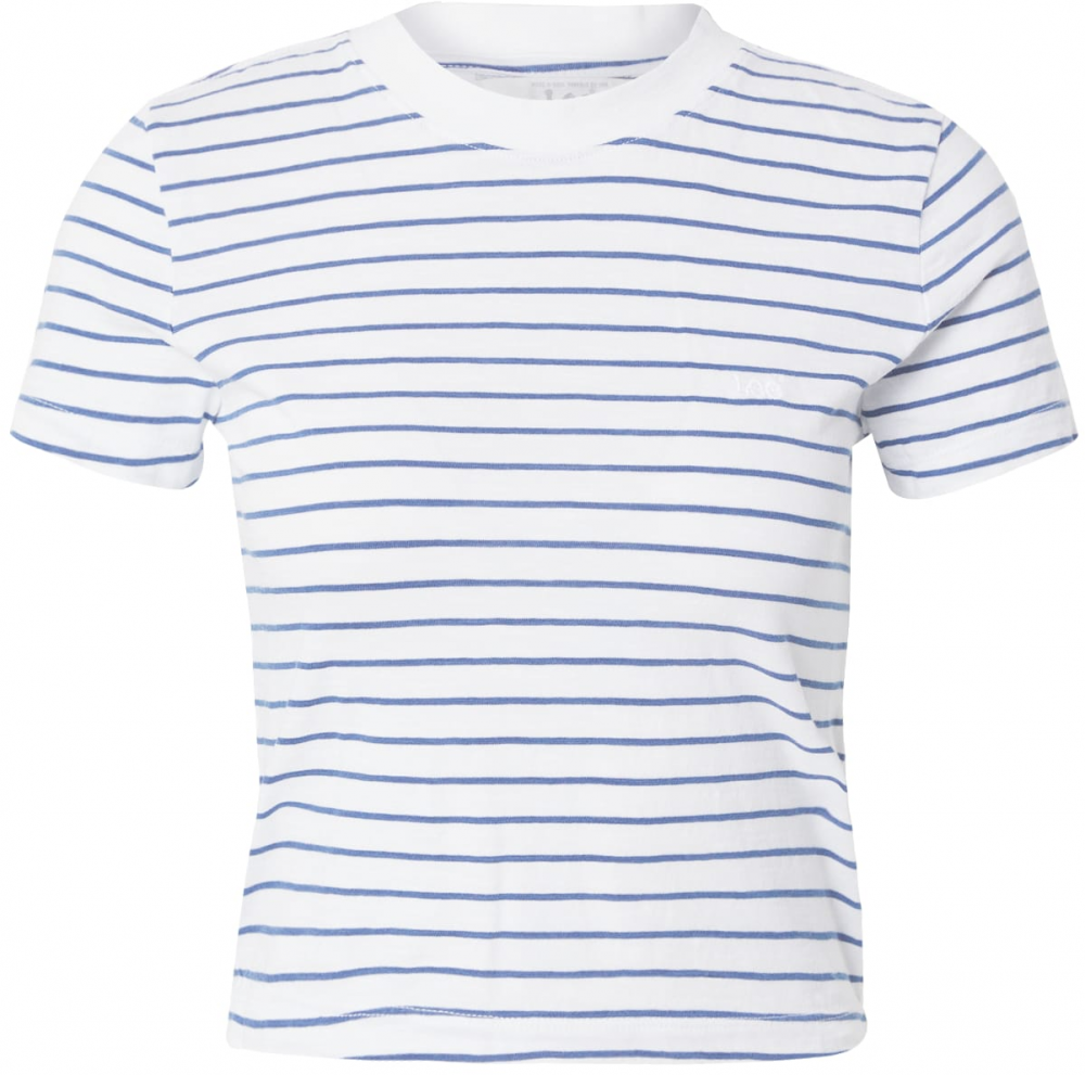 Lee Tričko 'CROPPED TEE'  modrá / biela