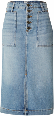 Lee Sukňa 'PATCH POCKET MIDI SKIRT'  modrá