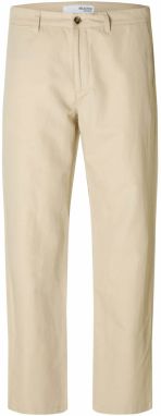 SELECTED HOMME Chino nohavice 'SLHMILES SUN'  krémová