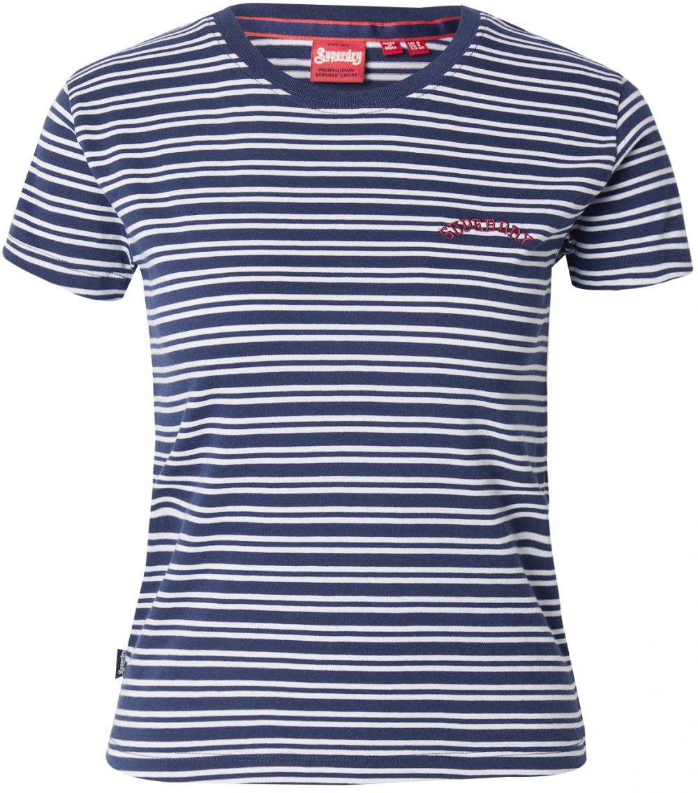 Superdry Tričko 'Essential'  námornícka modrá / biela