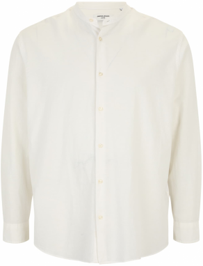 Jack & Jones Plus Košeľa 'JJEBreeze'  šedobiela
