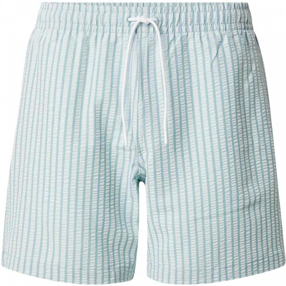 Abercrombie & Fitch Plavecké šortky  modrozelená / svetlomodrá