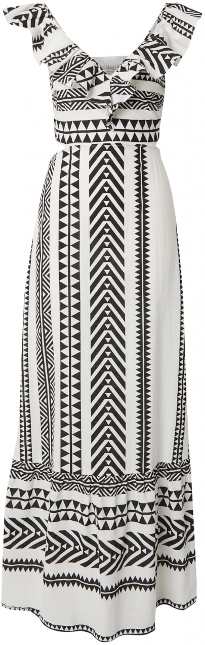 Vero Moda Tall Letné šaty 'VMDICTHE'  čierna / biela