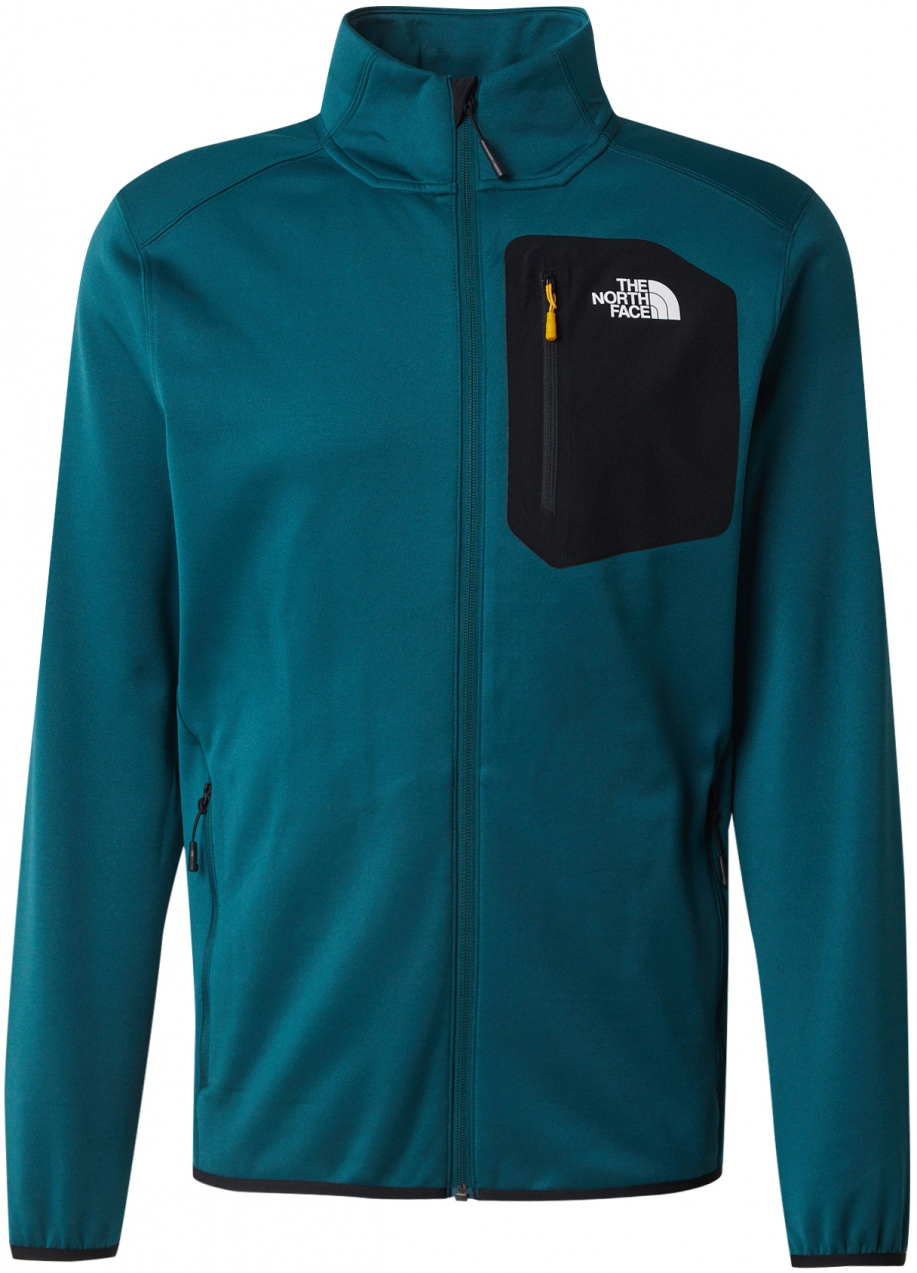 THE NORTH FACE Funkčná flisová bunda 'CREST'  smaragdová / čierna / biela