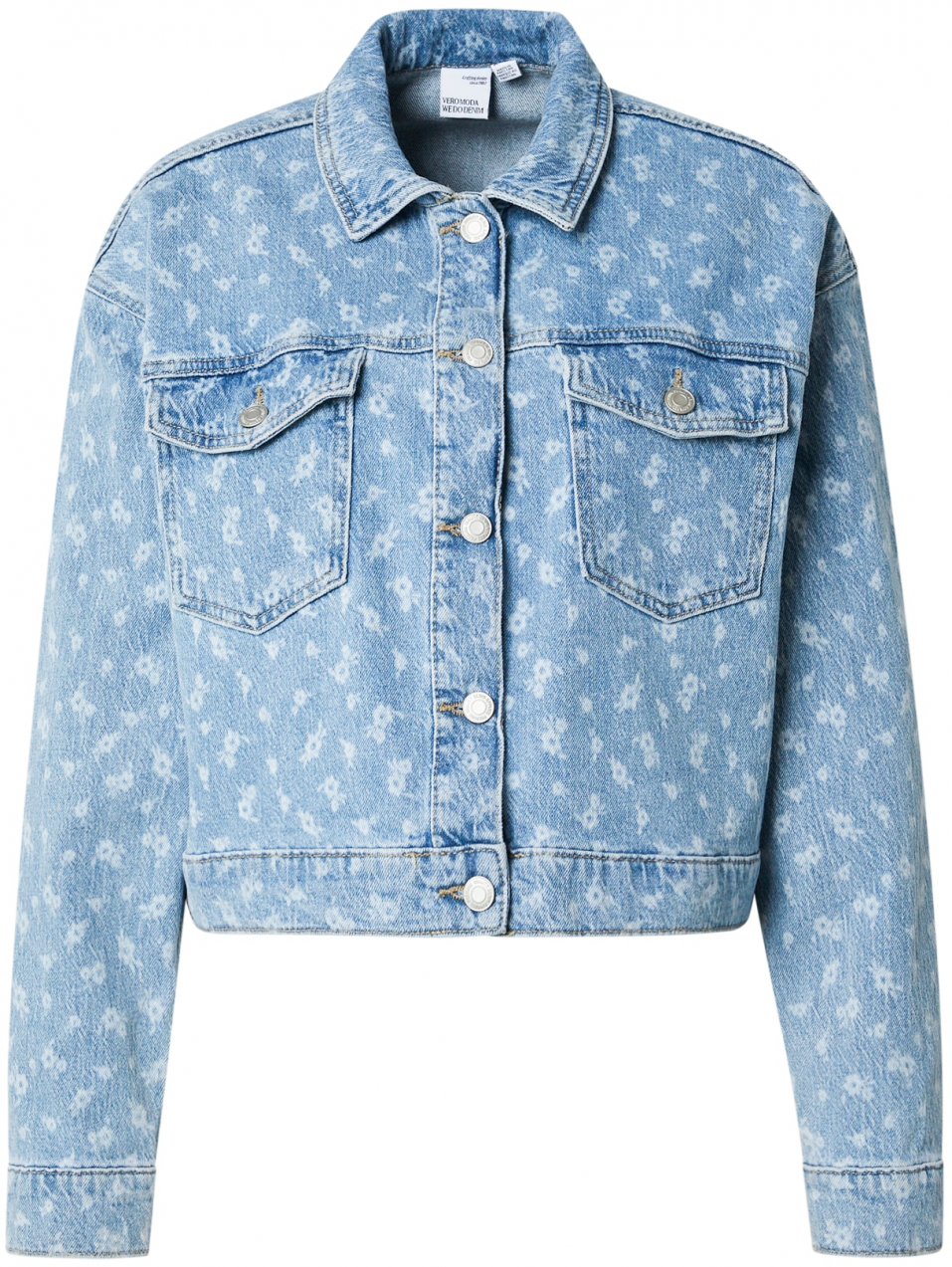 VERO MODA Prechodná bunda  modrá denim / svetlomodrá