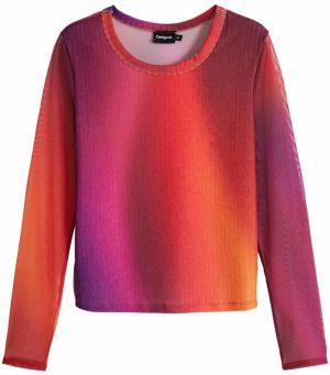 Desigual Tričko  zmiešané farby / červená