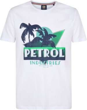 Petrol Industries Tričko 'Azul'  námornícka modrá / svetlomodrá / petrolejová / biela