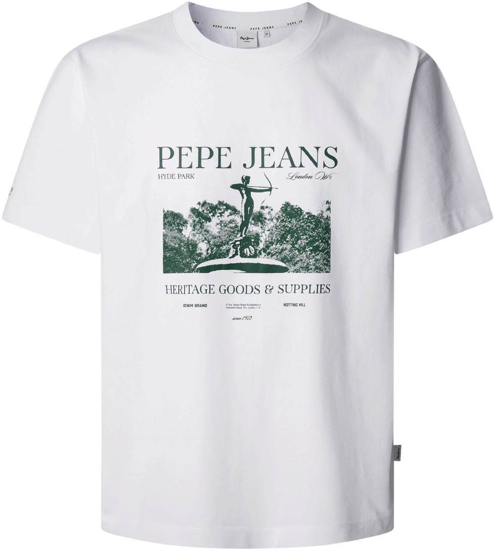 Pepe Jeans Tričko  čierna / biela