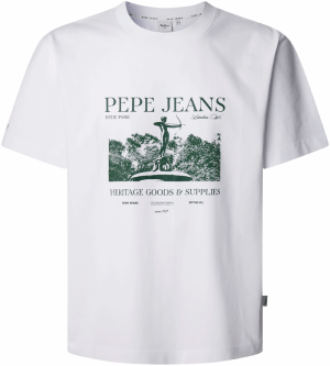 Pepe Jeans Tričko  čierna / biela