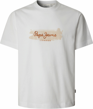 Pepe Jeans Tričko 'PICTHON'  béžová / oranžová / biela