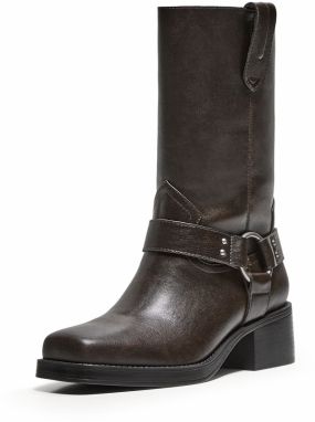 Bershka Nízke čižmy  tmavohnedá